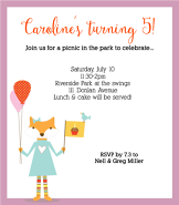 Little Fox Invitation